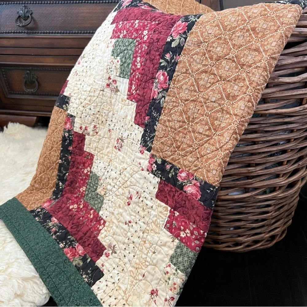 58”x80” Handmade Patchwork Cotton Quilt